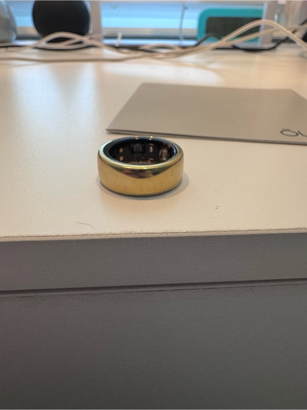 Oura Smart Ring in Gold with Black Interior